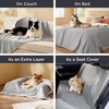 Bedsure Waterproof Dog Blankets for Small Dogs – 25″X35″, Anchor Gray | Soft Print Sherpa Fleece Puppy Cat Blanket Washable, Cozy Plush Reversible Throw Furniture Protector for Pet Kitten Doggy(Light Grey)