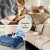 Bedsure Waterproof Dog Blankets for Small Dogs – 25″X35″, Anchor Gray | Soft Print Sherpa Fleece Puppy Cat Blanket Washable, Cozy Plush Reversible Throw Furniture Protector for Pet Kitten Doggy(Grey)