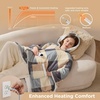 Bedsure Wearable Heated Blanket with Foot Pocket & Sleeves, 50×71+18″, Pink | Preheat Function, Sherpa Electric Robe Throw, Gifts for Women, 6 Heat/6 Timer (Up to 10H) Settings, 8H Auto Shut Off, ETL/FCC(00 – Beige Plaid)