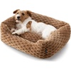 Bedsure Washable Cute Dog Beds for Small & Medium Dogs, 25 Inch Camel Brown