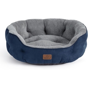 Bedsure AeroFrost™ Cooling Small Dog Bed, Round Washable, 20In Arctic Blue | Q-Max>0.4 Cat Beds for Indoor Cats, Comfort Cooling Summer Pet Bed,Anti-Slip Bottom,for Puppies and Kittens(Navy)