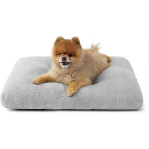 Bedsure Washable XL Dog Bed for Crate, Comfort Fluffy Pet Pillow, 41×27 | Plush Kennel Pad, Ultra Soft PP Cotton, Non-Slip Bottom, Machine Washable Pet Sleeping Mat, Dark Gray(Gray)