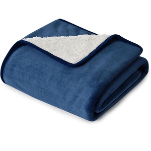 Bedsure Waterproof Dog Blankets for Small Dogs – 25″X35″, Anchor Gray | Soft Print Sherpa Fleece Puppy Cat Blanket Washable, Cozy Plush Reversible Throw Furniture Protector for Pet Kitten Doggy(Blue)