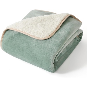 Bedsure Waterproof Dog Blankets for Small Dogs – 25″X35″, Anchor Gray | Soft Print Sherpa Fleece Puppy Cat Blanket Washable, Cozy Plush Reversible Throw Furniture Protector for Pet Kitten Doggy(Light Green)