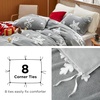 Bedsure Fluffy Duvet Cover Set – Ultra Soft Plush Shaggy Comforter Cover Queen Size, Warm Flannel Fleece Bed Sets for Winter, 3 Pieces, Snowflake Pattern, Grey(05 – Grey Snowflake (No Comforter))
