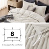 Bedsure Fluffy Duvet Cover Set – Ultra Soft Plush Shaggy Comforter Cover Queen Size, Warm Flannel Fleece Bed Sets for Winter, 3 Pieces (Striped Pattern, Forest Green)(03 – Linen (No Comforter))
