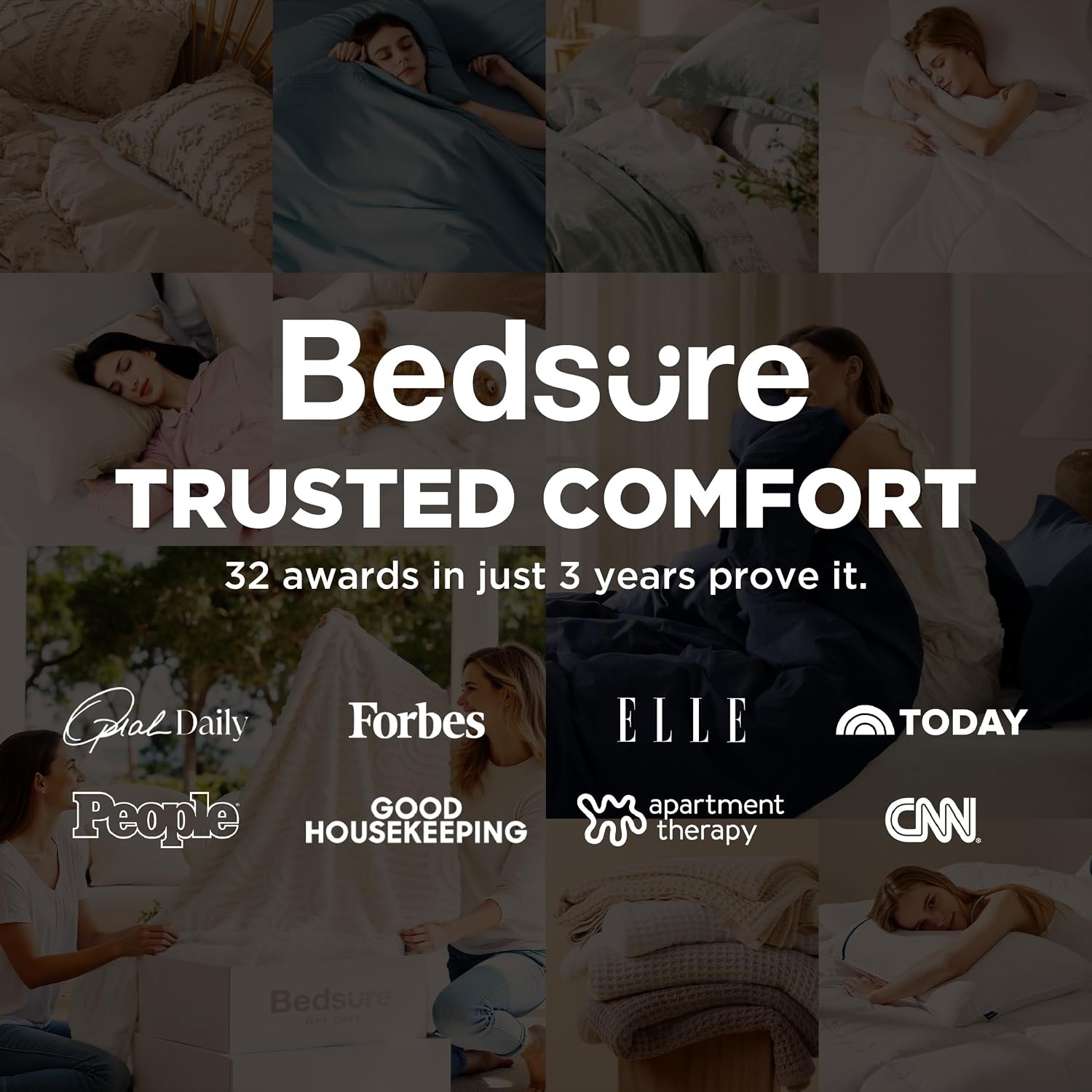 image:imageBedsure Checkered Boho Duvet Cover Queen Tufted Embroidery 3PieceBeige06 Linen Elegant No Comforter