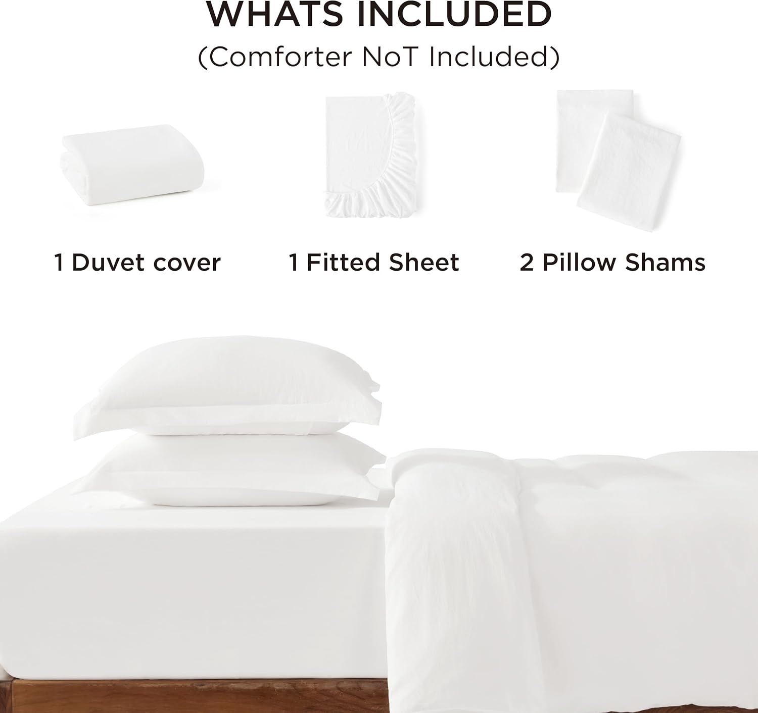 image:imageBedsure Tan Gingham Ruffle Duvet Cover SetVintage Farmhouse Bedding Queen00 White No Comforter