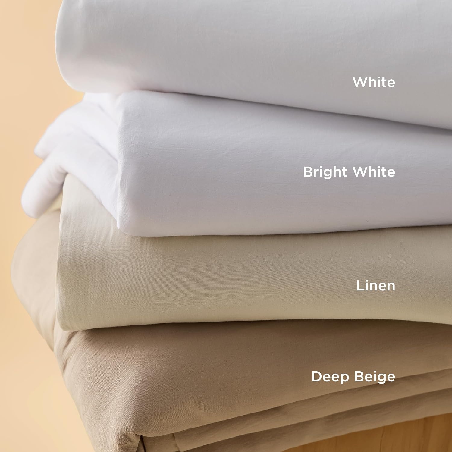 image:imageBedsure Tan Gingham Ruffle Duvet Cover SetVintage Farmhouse Bedding Queen00 White No Comforter