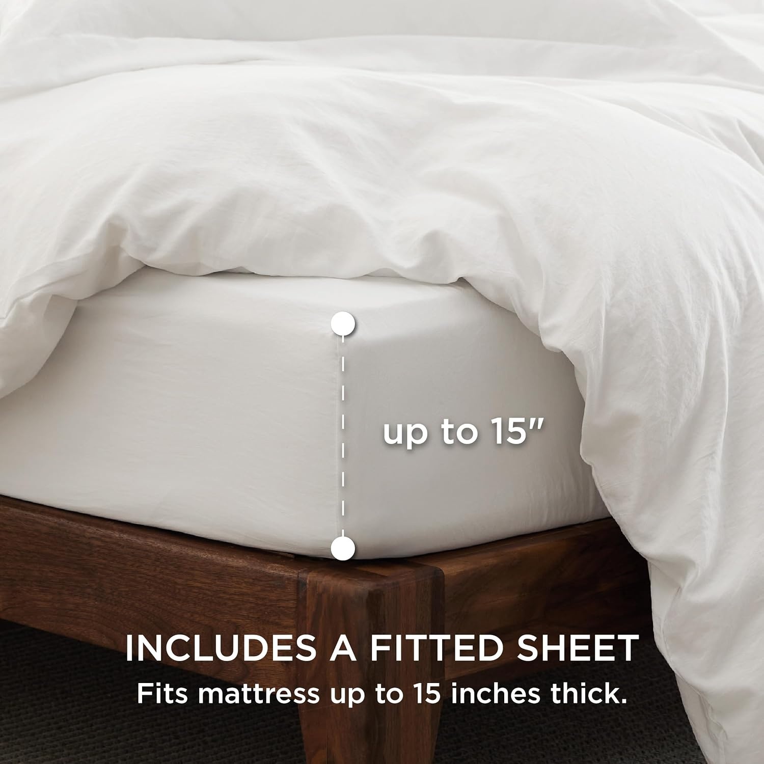 image:imageBedsure Tan Gingham Ruffle Duvet Cover SetVintage Farmhouse Bedding Queen00 White No Comforter