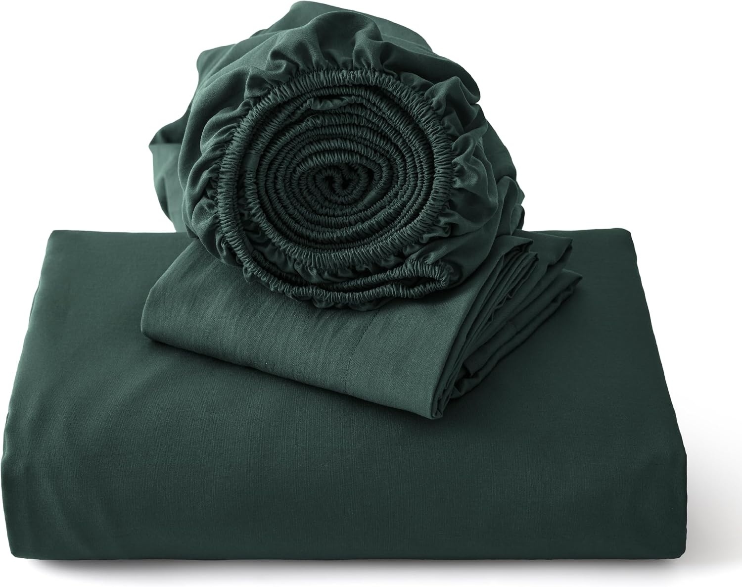 image:imageBedsure Tan Gingham Ruffle Duvet Cover SetVintage Farmhouse Bedding Queen01 Forest Green No Comforter