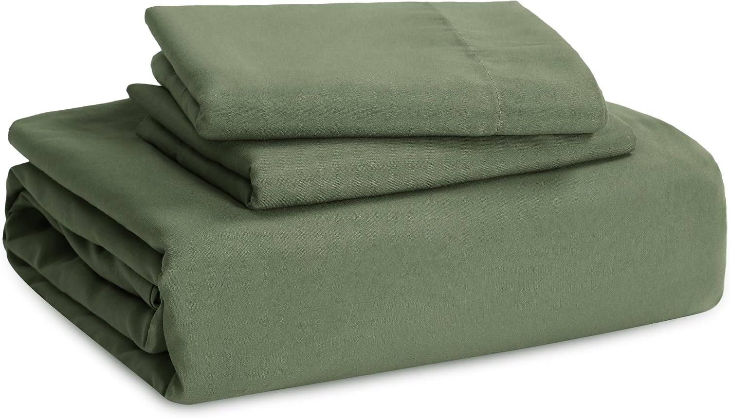 image:imageBedsure Tan Gingham Ruffle Duvet Cover SetVintage Farmhouse Bedding Queen03 Olive Green No Comforter