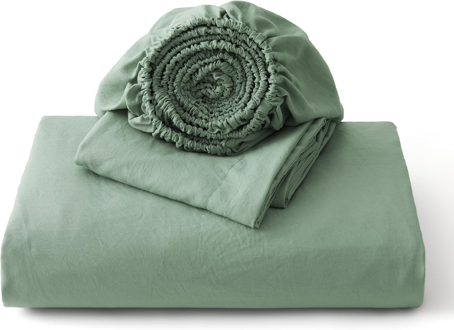 image:imageBedsure Tan Gingham Ruffle Duvet Cover SetVintage Farmhouse Bedding Queen03 Sage Green No Comforter