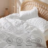 Bedsure Checkered Boho Duvet Cover Queen, Tufted Embroidery, 3-Piece,Beige(04 – White – Elegant (No Comforter))