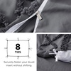 Bedsure Checkered Boho Duvet Cover Queen, Tufted Embroidery, 3-Piece,Beige(15 – Dark Grey – Elegant (No Comforter))