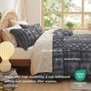 Bedsure Checkered Boho Duvet Cover Queen, Tufted Embroidery, 3-Piece,Beige(15 – Dark Grey – Elegant (No Comforter))