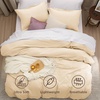Bedsure Tan Gingham Ruffle Duvet Cover Set,Vintage Farmhouse Bedding, Queen(01 – Alabaster Gleam (No Comforter))