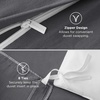 Bedsure Tan Gingham Ruffle Duvet Cover Set,Vintage Farmhouse Bedding, Queen(01 – Dark Grey (No Comforter))