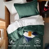 Bedsure Tan Gingham Ruffle Duvet Cover Set,Vintage Farmhouse Bedding, Queen(01 – Forest Green (No Comforter))