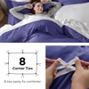Bedsure Tan Gingham Ruffle Duvet Cover Set,Vintage Farmhouse Bedding, Queen(01 – Skipper Blue (No Comforter))