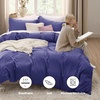 Bedsure Tan Gingham Ruffle Duvet Cover Set,Vintage Farmhouse Bedding, Queen(01 – Skipper Blue (No Comforter))