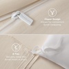 Bedsure Tan Gingham Ruffle Duvet Cover Set,Vintage Farmhouse Bedding, Queen(02 – Cream (No Comforter))
