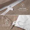 Bedsure Tan Gingham Ruffle Duvet Cover Set,Vintage Farmhouse Bedding, Queen(02 – Khaki (No Comforter))