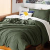 Bedsure Tan Gingham Ruffle Duvet Cover Set,Vintage Farmhouse Bedding, Queen(03 – Olive Green (No Comforter))