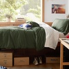 Bedsure Tan Gingham Ruffle Duvet Cover Set,Vintage Farmhouse Bedding, Queen(03 – Olive Green (No Comforter))