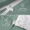 Bedsure Tan Gingham Ruffle Duvet Cover Set,Vintage Farmhouse Bedding, Queen(03 – Sage Green (No Comforter))