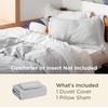 Bedsure Tan Gingham Ruffle Duvet Cover Set,Vintage Farmhouse Bedding, Queen(04 – Light Grey (No Comforter))