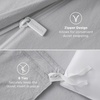 Bedsure Tan Gingham Ruffle Duvet Cover Set,Vintage Farmhouse Bedding, Queen(04 – Light Grey (No Comforter))