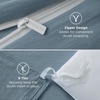 Bedsure Tan Gingham Ruffle Duvet Cover Set,Vintage Farmhouse Bedding, Queen(05 – Dusty Blue (No Comforter))