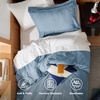 Bedsure Tan Gingham Ruffle Duvet Cover Set,Vintage Farmhouse Bedding, Queen(05 – Dusty Blue (No Comforter))