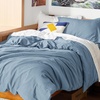 Bedsure Tan Gingham Ruffle Duvet Cover Set,Vintage Farmhouse Bedding, Queen(05 – Dusty Blue (No Comforter))