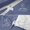 Bedsure Tan Gingham Ruffle Duvet Cover Set,Vintage Farmhouse Bedding, Queen(05 – Slate Blue (No Comforter))