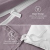 Bedsure Tan Gingham Ruffle Duvet Cover Set,Vintage Farmhouse Bedding, Queen(06 – Lilac Purple (No Comforter))