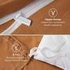 Bedsure Tan Gingham Ruffle Duvet Cover Set,Vintage Farmhouse Bedding, Queen(08 – Gold (No Comforter))