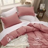 Bedsure Tan Gingham Ruffle Duvet Cover Set,Vintage Farmhouse Bedding, Queen(09 – Pink Clay (No Comforter))