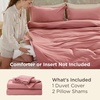 Bedsure Tan Gingham Ruffle Duvet Cover Set,Vintage Farmhouse Bedding, Queen(09 – Pink Clay (No Comforter))