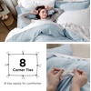 Bedsure Tan Gingham Ruffle Duvet Cover Set,Vintage Farmhouse Bedding, Queen(20 – Sky Blue (No Comforter))