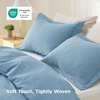 Bedsure Tan Gingham Ruffle Duvet Cover Set,Vintage Farmhouse Bedding, Queen(22 – Chambray Blue (No Comforter))