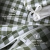 Bedsure Tan Gingham Ruffle Duvet Cover Set,Vintage Farmhouse Bedding, Queen(25 – Olive Green Gingham)