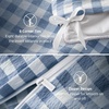 Bedsure Tan Gingham Ruffle Duvet Cover Set,Vintage Farmhouse Bedding, Queen(26 – Blue Gingham)