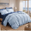 Bedsure Tan Gingham Ruffle Duvet Cover Set,Vintage Farmhouse Bedding, Queen(26 – Blue Gingham)