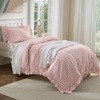 Bedsure Tan Gingham Ruffle Duvet Cover Set,Vintage Farmhouse Bedding, Queen(27 – Pink Gingham)