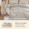 Bedsure Tan Gingham Ruffle Duvet Cover Set,Vintage Farmhouse Bedding, Queen(Beige)