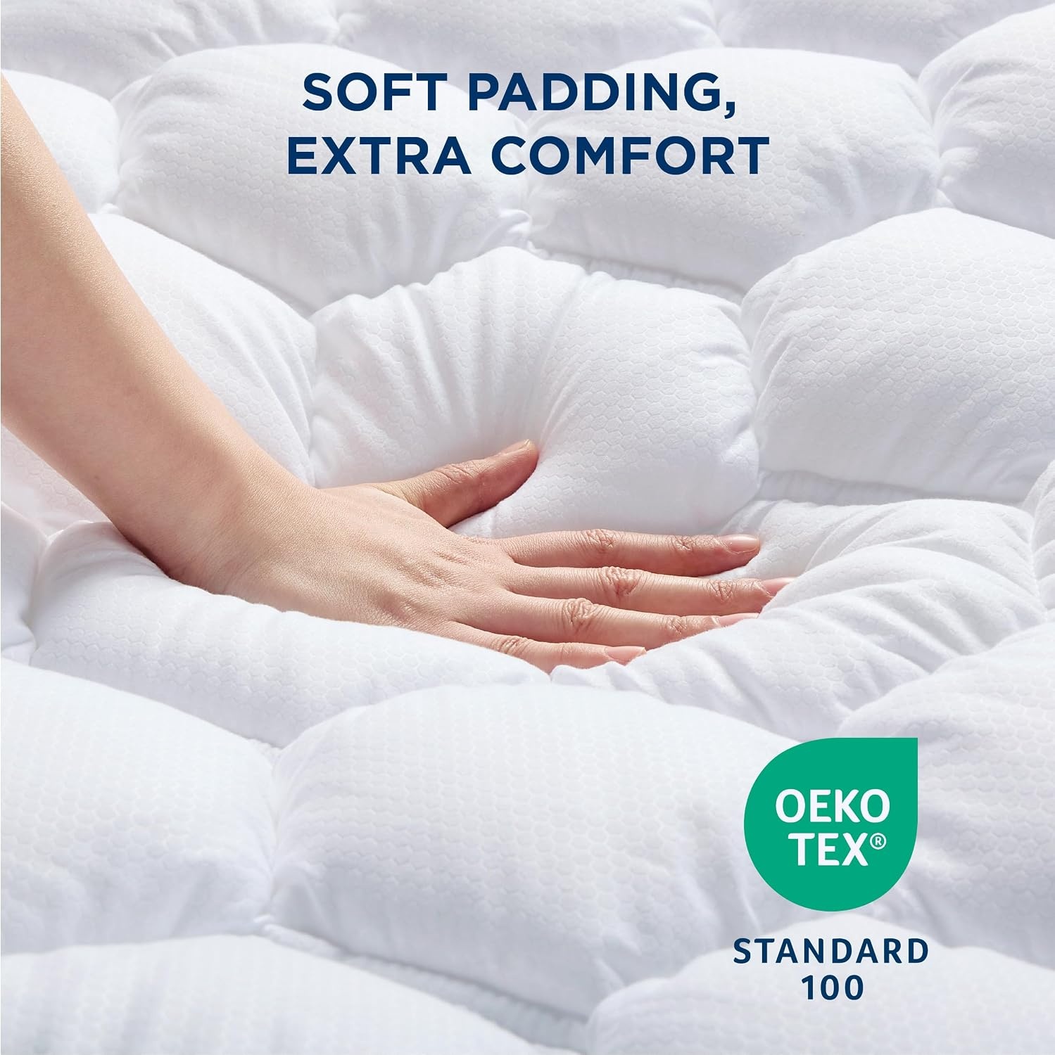 image:imageBedsure Twin Mattress Pad Bundle Deep Pocket Twin Sheets Set