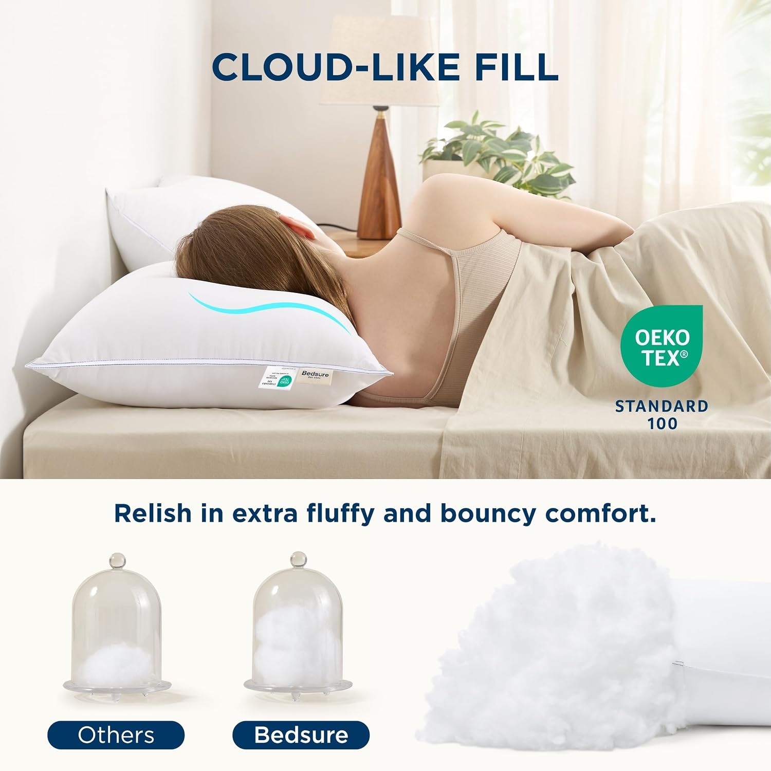image:imageon Mattress Pad Bundle Pillows 2 Set