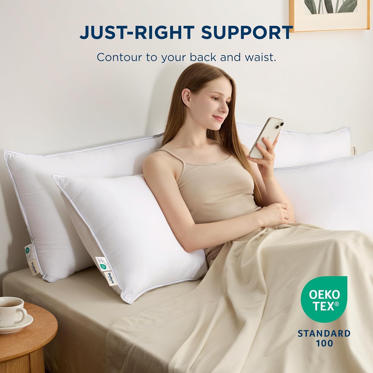 image:imageon Mattress Pad Bundle Pillows 2 Set